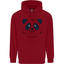 A Cute Panda Bear Face Childrens Kids Hoodie Red