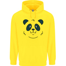 A Cute Panda Bear Face Childrens Kids Hoodie Yellow
