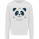 A Cute Panda Bear Face Kids Sweatshirt Jumper White