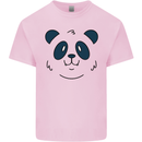 A Cute Panda Bear Face Kids T-Shirt Childrens Light Pink