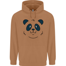 A Cute Panda Bear Face Mens 80% Cotton Hoodie Caramel Latte
