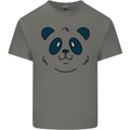 A Cute Panda Bear Face Mens Cotton T-Shirt Tee Top Charcoal