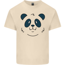 A Cute Panda Bear Face Mens Cotton T-Shirt Tee Top Natural