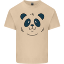 A Cute Panda Bear Face Mens Cotton T-Shirt Tee Top Sand