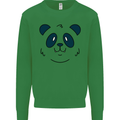 A Cute Panda Bear Face Mens Sweatshirt Jumper Irish Green