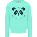 A Cute Panda Bear Face Mens Sweatshirt Jumper Peppermint