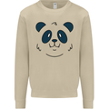 A Cute Panda Bear Face Mens Sweatshirt Jumper Sand