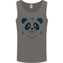 A Cute Panda Bear Face Mens Vest Tank Top Charcoal