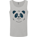 A Cute Panda Bear Face Mens Vest Tank Top Sports Grey