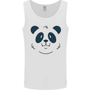 A Cute Panda Bear Face Mens Vest Tank Top White
