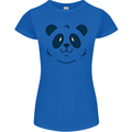 A Cute Panda Bear Face Womens Petite Cut T-Shirt Royal Blue