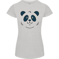 A Cute Panda Bear Face Womens Petite Cut T-Shirt Sports Grey