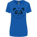 A Cute Panda Bear Face Womens Wider Cut T-Shirt Royal Blue