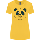 A Cute Panda Bear Face Womens Wider Cut T-Shirt Yellow