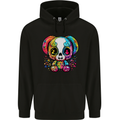 A Cute Teddy Bear Demon Skull Mens 80% Cotton Hoodie Black