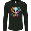 A Cute Teddy Bear Demon Skull Mens Long Sleeve T-Shirt Black