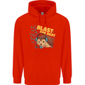 A DJ Hedgehog Headphones Pop Music Childrens Kids Hoodie Bright Red