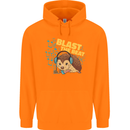 A DJ Hedgehog Headphones Pop Music Childrens Kids Hoodie Orange