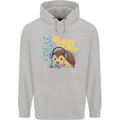 A DJ Hedgehog Headphones Pop Music Childrens Kids Hoodie Sports Grey