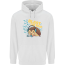 A DJ Hedgehog Headphones Pop Music Childrens Kids Hoodie White