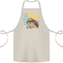 A DJ Hedgehog Headphones Pop Music Cotton Apron 100% Organic Natural