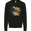 A DJ Hedgehog Headphones Pop Music Mens Sweatshirt Jumper Black