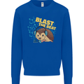 A DJ Hedgehog Headphones Pop Music Mens Sweatshirt Jumper Royal Blue