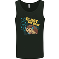 A DJ Hedgehog Headphones Pop Music Mens Vest Tank Top Black