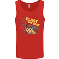 A DJ Hedgehog Headphones Pop Music Mens Vest Tank Top Red