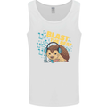 A DJ Hedgehog Headphones Pop Music Mens Vest Tank Top White