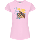 A DJ Hedgehog Headphones Pop Music Womens Petite Cut T-Shirt Light Pink