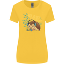 A DJ Hedgehog Headphones Pop Music Womens Wider Cut T-Shirt Yellow