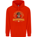 A Dachshund Dog Childrens Kids Hoodie Bright Red