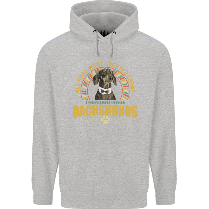 A Dachshund Dog Childrens Kids Hoodie Sports Grey