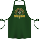 A Dachshund Dog Cotton Apron 100% Organic Forest Green