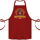 A Dachshund Dog Cotton Apron 100% Organic Maroon