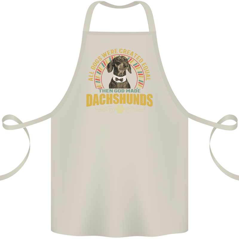 A Dachshund Dog Cotton Apron 100% Organic Natural