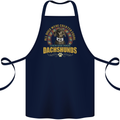 A Dachshund Dog Cotton Apron 100% Organic Navy Blue