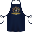 A Dachshund Dog Cotton Apron 100% Organic Navy Blue