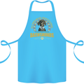 A Dachshund Dog Cotton Apron 100% Organic Turquoise