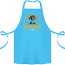 A Dachshund Dog Cotton Apron 100% Organic Turquoise
