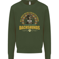 A Dachshund Dog Kids Sweatshirt Jumper Forest Green