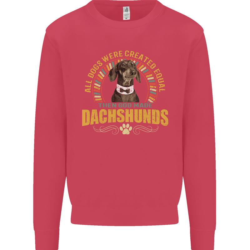 A Dachshund Dog Kids Sweatshirt Jumper Heliconia