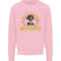 A Dachshund Dog Kids Sweatshirt Jumper Light Pink