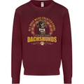 A Dachshund Dog Kids Sweatshirt Jumper Maroon