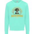 A Dachshund Dog Kids Sweatshirt Jumper Peppermint