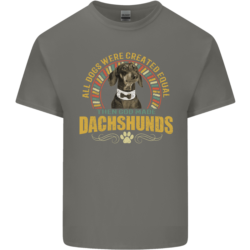 A Dachshund Dog Kids T-Shirt Childrens Charcoal