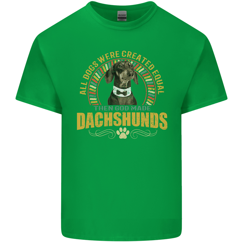 A Dachshund Dog Kids T-Shirt Childrens Irish Green