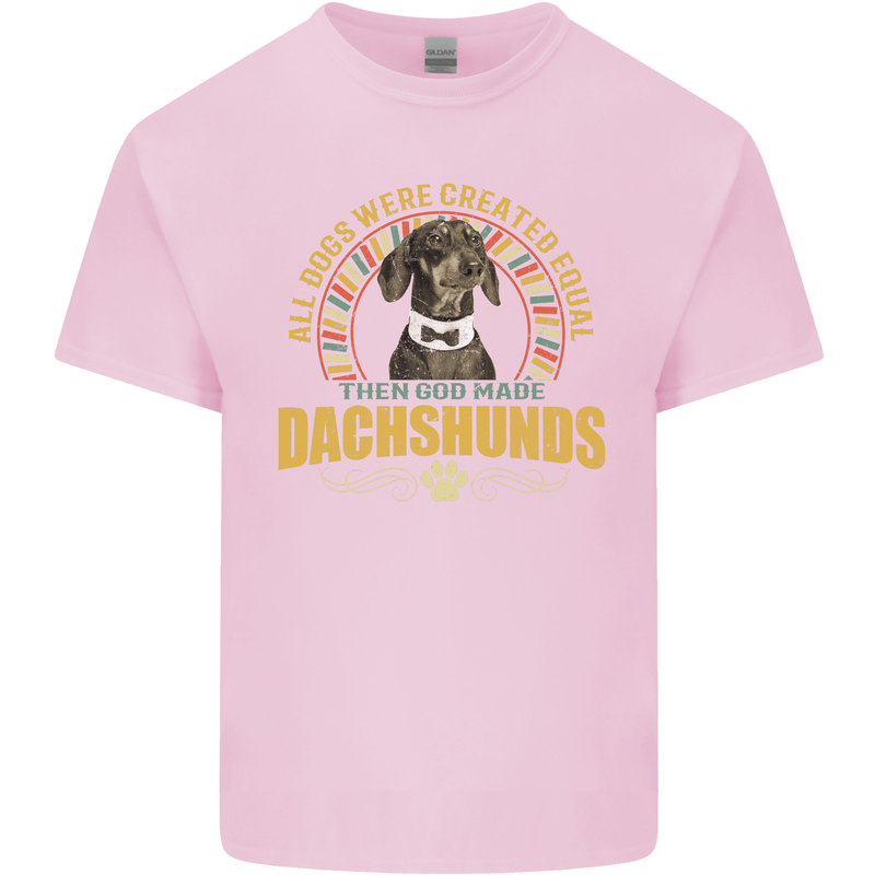 A Dachshund Dog Kids T-Shirt Childrens Light Pink