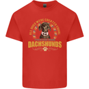 A Dachshund Dog Kids T-Shirt Childrens Red